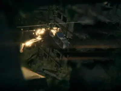 Generic Futuristic Attack Helicopter 3D Model 3D model