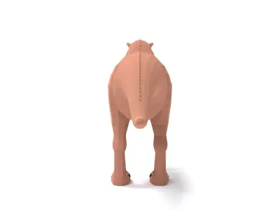 Low Poly Cartoon Carnotaurus Dinosaur Low-poly 3D model