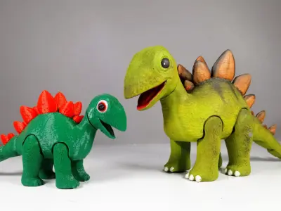 ARTICULATED CUTE STEGOSAURUS DINOSAUR 3D print model
