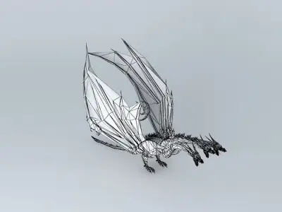 three dragon head Free 3D model