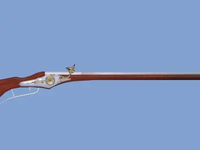 16th Century Wheellock Rifle 3D model