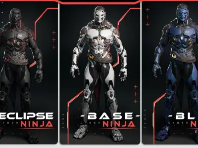 Robot Cyber Suit 1 Low-poly 3D model