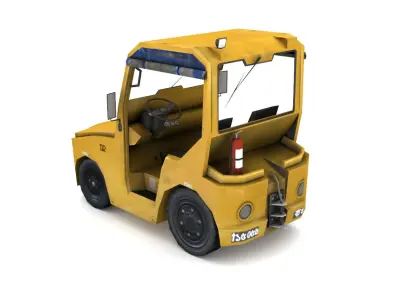 TLD JST-25 Baggage Tractor Low-poly 3D model