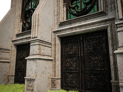 GOTHIC CASTLE BUILDING 15 Low-poly 3D model