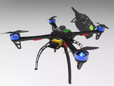 Quadcopter unmanned aerial vehicle 3D model