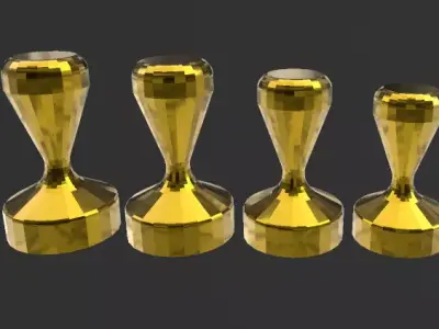 Professional espresso coffee tamper set 3D print model