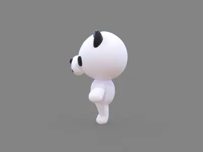 Little animal cute - Panda cute - Character010 Low-poly 3D model