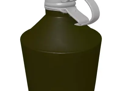 Dented Steel Canteen with Canvas 3D model