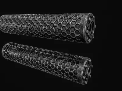 Advanced Silencer 2 pack Low-poly 3D model