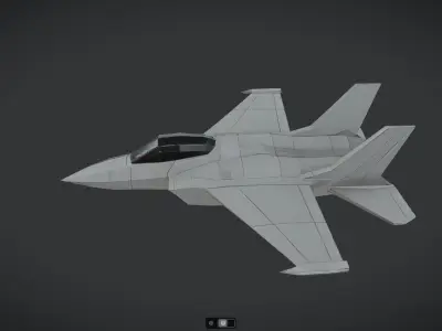 Spacecraft Jet aircraft plane 3dmodel 09 3D model