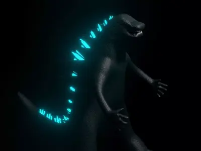 Godzilla - Monster - King of Monsters Low-poly 3D model