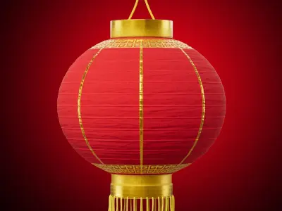 Chinese Lantern Low-poly 3D model