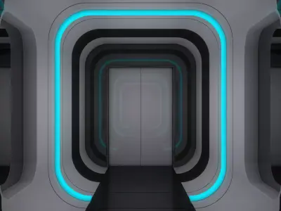 Sci Fi Corridor 3D model 189