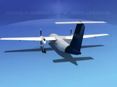 Dehaviland DHC-8 100 Air Charter Intl 3D model