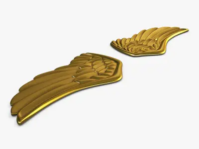 Eagle Wings Gold v 1 3D model