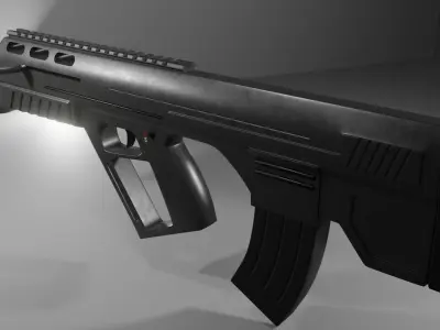 Bullpup Rifle Free 3D model