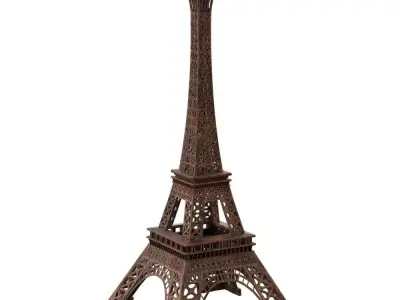 Eiffel Tower Iron Sculpture Low-poly 3D model