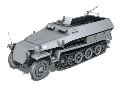 SD KFZ 251 1 - Ausf C - Hanomag Halftruck 3D model
