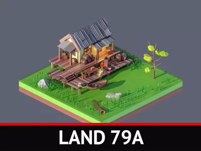 land 79A Low-poly 3D model