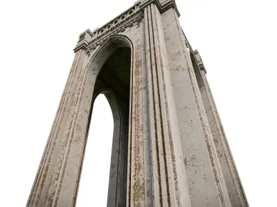 GOTHIC CASTLE BUILDING 12 Low-poly 3D model