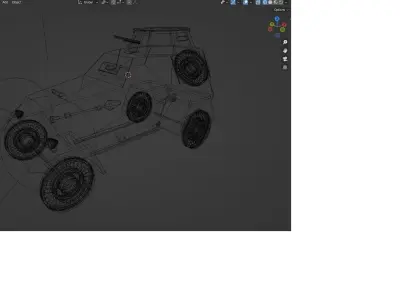 BA-64 Low-Poly - Blender Low-poly 3D model