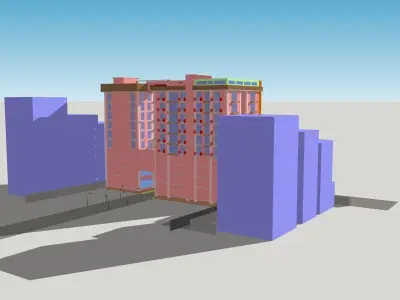 Mixed Used Commercial Building 3D model