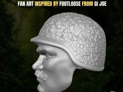 Jungle Specialist head for Action Figures 3D print model