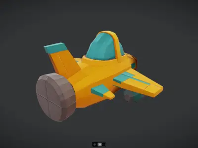 Spacecraft Jet aircraft plane 3dmodel 20 3D model