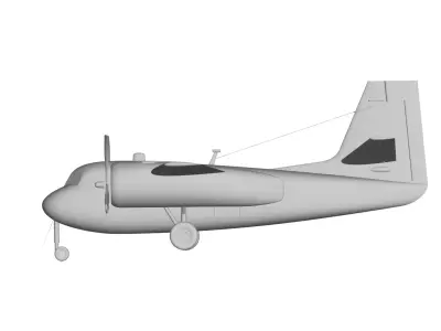 Grumman C-1 Trader 3D model