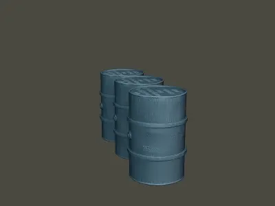 ww2 German Fuel drums and fuel tanks Pack 3D print model