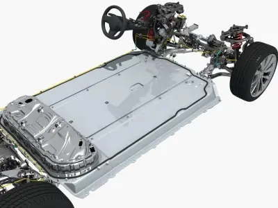 Electric Car Chassis 3D model