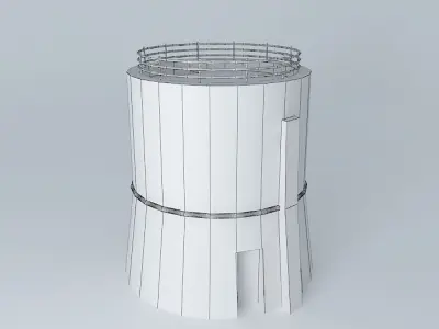 Porec Tower Low-poly 3D model