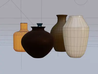 3D models of various types of vases Free 3D model