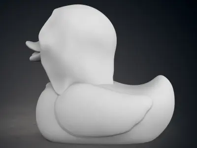 Cute Goth Rubber Duck 3D model