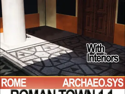 Roman Town House 1 1 Low Poly 3D model