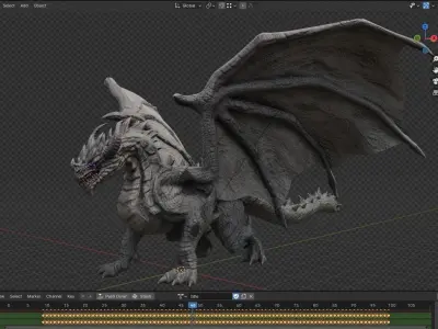 Ancient Dragon - Artifact Guardian Low-poly 3D model