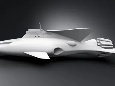 Stingray Submarine scale model 3D print model
