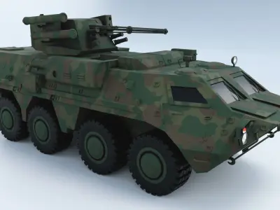 BTR 4E Low poly HQ Low-poly 3D model