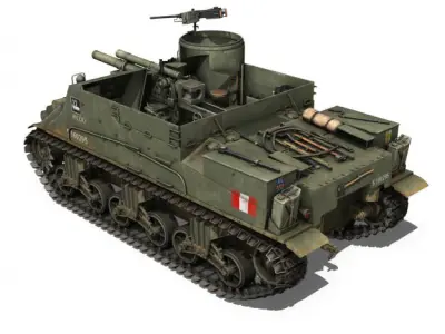 M7 Priest - Anzio 3D model