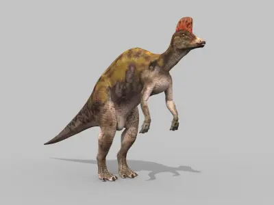 Real Animated Corythosaurus HD 3D model