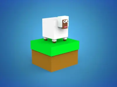 Low poly Sheep 3D model