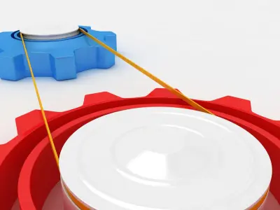 Mechanical gear chain 3d model 3D model