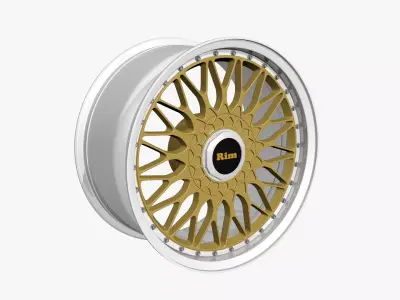 Rim Model gold wheel 3D model