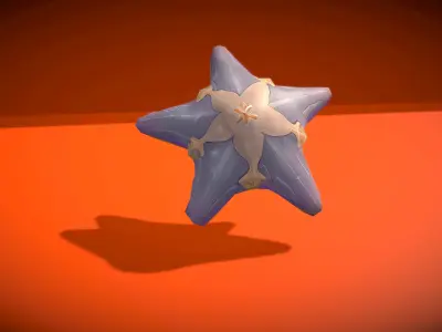 Cartoon Starfish Low-poly 3D model