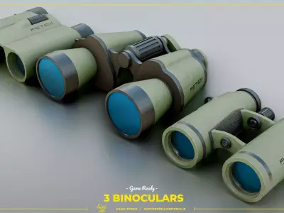 3 game ready Binoculars star wars Low-poly 3D model