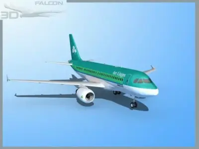 Falcon3D A319 Aer Lingus 3D model