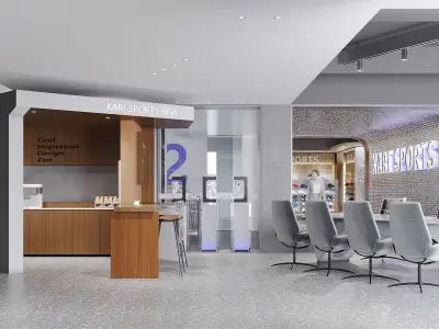 Shoe store interior 3D model