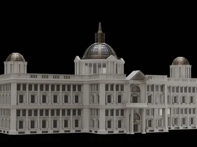 Modular Neoclassical Building Kit 3D model