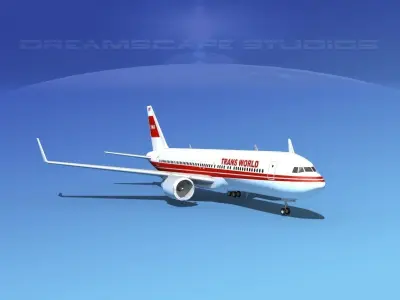 Boeing 767-300 Trans World 3D model