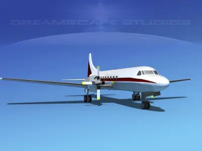 Convair CV-580 Corporate 6 3D model